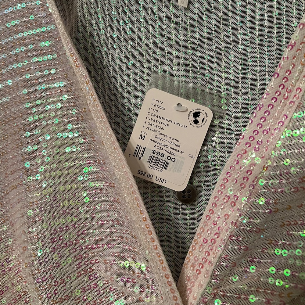 Free People Sequin Shirtee - Picture 2 of 5